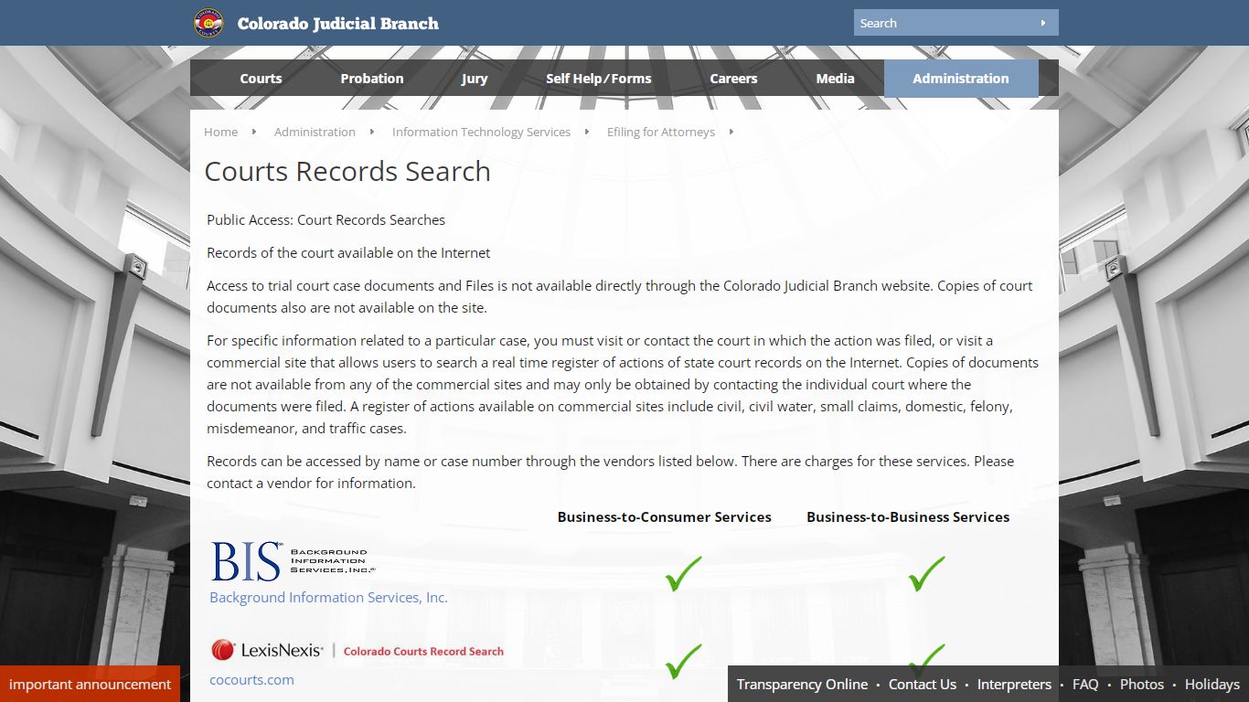 Colorado Judicial Branch - Administration - Information Technology ...